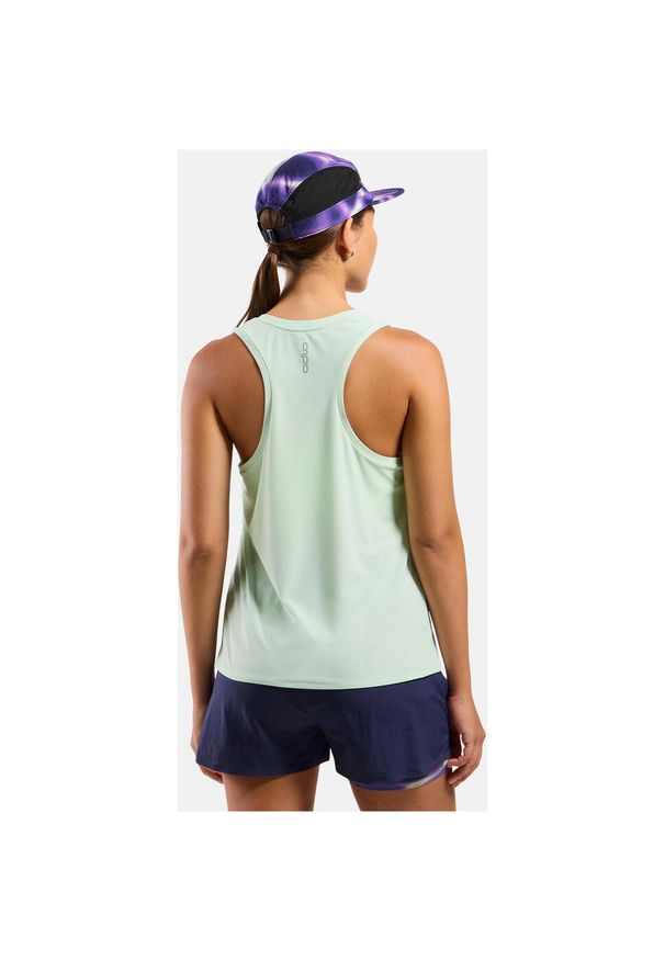 Koszulka bez rękawów damska Odlo ZEROWEIGHT CHILL-TEC Tank crew neck. Kolor: zielony. Długość rękawa: bez rękawów