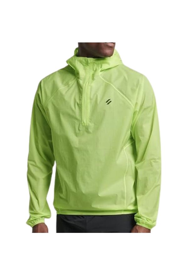 Kurtka treningowa męska Superdry Run Lw Waterproff Shell. Kolor: żółty. Materiał: poliamid. Sport: bieganie