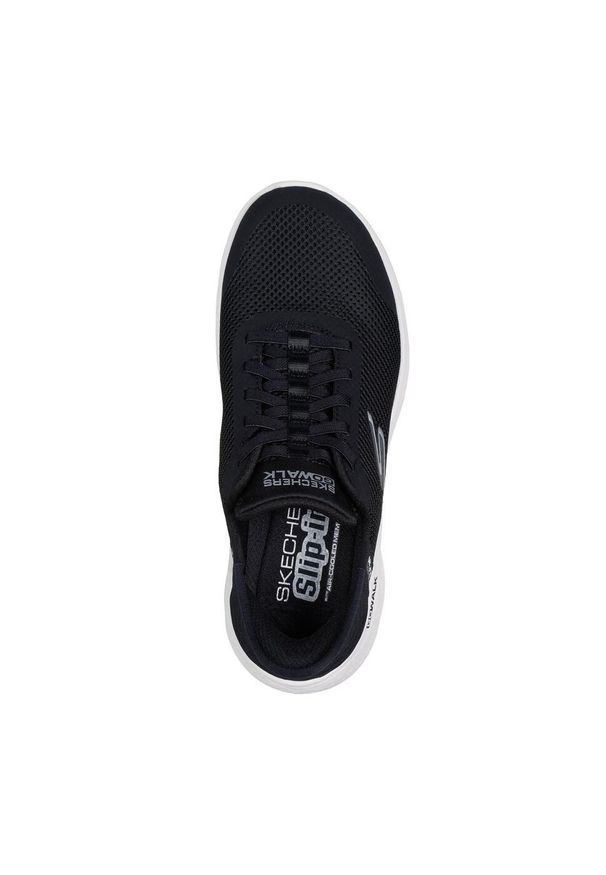 skechers - Damskie GO WALK FLEX GRAND ENTRY Slip-On Czarny / Biały. Zapięcie: bez zapięcia. Kolor: biały, czarny, wielokolorowy. Materiał: materiał