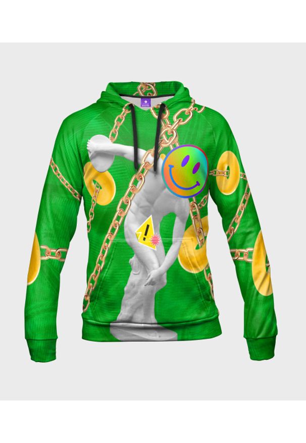 MegaKoszulki - Bluza damska fullprint z kapturem Rzeźba. Typ kołnierza: kaptur. Materiał: dzianina, dresówka