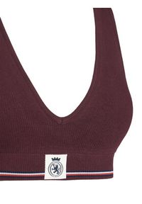 TOMMY HILFIGER - Tommy Hilfiger Biustonosz top UW0UW06062 Bordowy. Kolor: czerwony. Materiał: bawełna #3