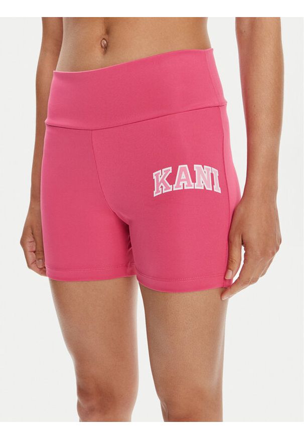 Karl Kani Szorty sportowe Small Serif 6113120 Różowy Slim Fit. Kolor: różowy. Materiał: syntetyk