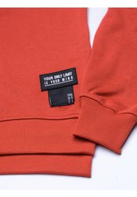 Ombre Clothing - Bluza męska z kapturem B1084 - czerwona - XXL. Typ kołnierza: kaptur. Kolor: czerwony. Materiał: poliester, bawełna #7