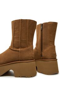 Ugg Botki W Classic Twin Seam New Heights 1158313 Brązowy. Kolor: brązowy. Materiał: skóra #5