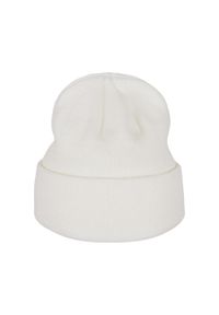 BUILD YOUR BRAND - Czapka Z Dzianiny O Wysokiej Gramaturze. Kolor: biały. Materiał: dzianina