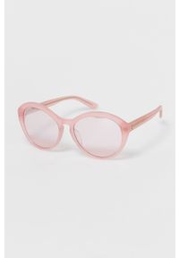 Calvin Klein Okulary przeciwsłoneczne damskie kolor różowy. Kształt: okrągłe. Kolor: różowy #1