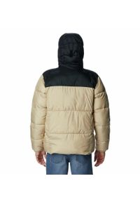 columbia - Kurtka Puchowa Męska Columbia Puffect Hooded Jacket. Kolor: beżowy. Materiał: puch. Sezon: zima