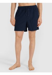 4f - 4F Spodenki plażowe męskie - granatowe XL. Kolor: niebieski. Materiał: syntetyk, włókno, materiał #2