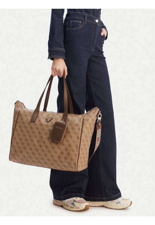 Guess Torba weekendowa Latona Travel TWHB92 11017 Brązowy. Kolor: brązowy. Materiał: skóra