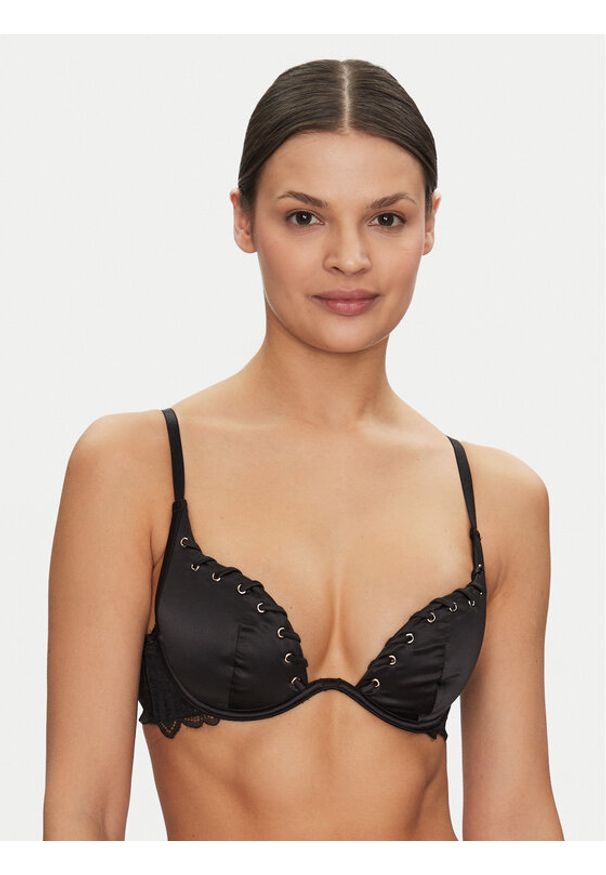 Hunkemöller Biustonosz z fiszbiną Cierra 300352 Czarny. Kolor: czarny. Materiał: syntetyk