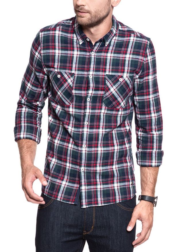 Mustang - KOSZULA MUSTANG Clemens BDC Flannel DD10 Flannel Check 3 1008874 11513. Wzór: kratka, kolorowy