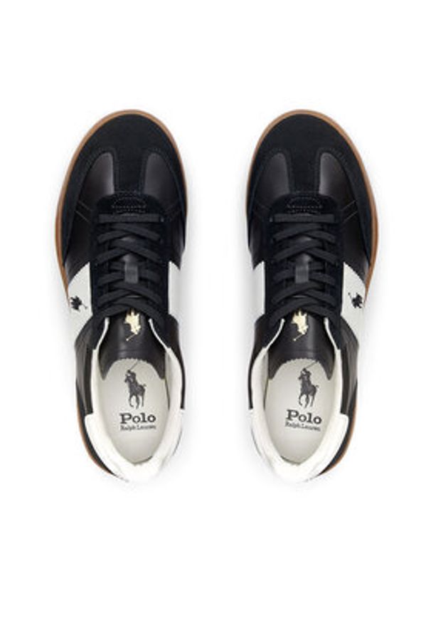 Polo Ralph Lauren Sneakersy Heritage Aera 809956119001 Czarny. Kolor: czarny. Materiał: skóra