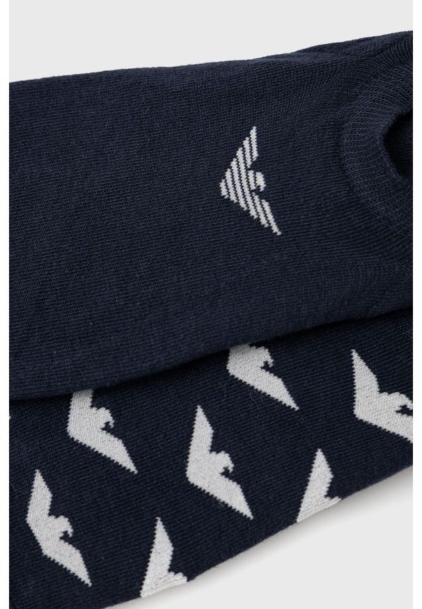 Emporio Armani Underwear skarpetki (2-pack) męskie kolor granatowy. Kolor: niebieski