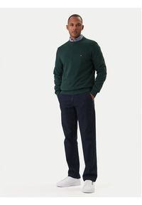 TOMMY HILFIGER - Tommy Hilfiger Bluza Essential MW0MW37237 Zielony Regular Fit. Kolor: zielony. Materiał: bawełna #2