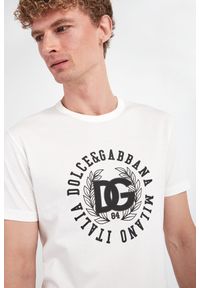 Dolce & Gabbana - T-shirt DOLCE & GABBANA. Materiał: bawełna. Długość rękawa: krótki rękaw. Długość: krótkie. Wzór: nadruk