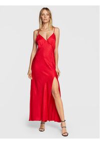 TwinSet - TWINSET Sukienka wieczorowa 222TT2124 Czerwony Regular Fit. Kolor: czerwony. Materiał: wiskoza, lyocell. Styl: wizytowy