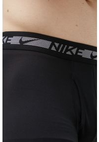 Nike bokserki (3-pack) męskie kolor czarny. Kolor: czarny. Materiał: poliester, włókno, skóra, tkanina