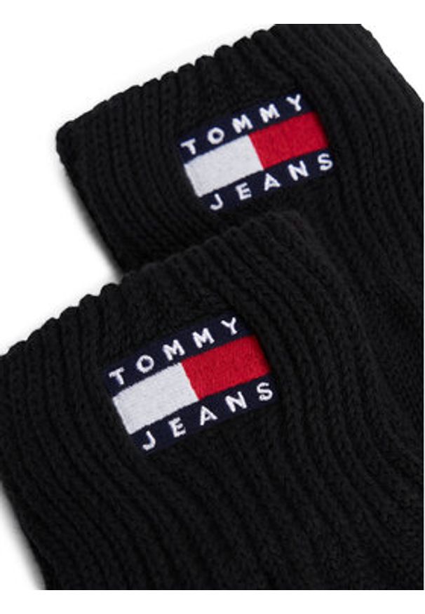 TOMMY HILFIGER - Tommy Hilfiger Rękawiczki Męskie Heritage AM0AM13680 Czarny. Kolor: czarny. Materiał: materiał, bawełna