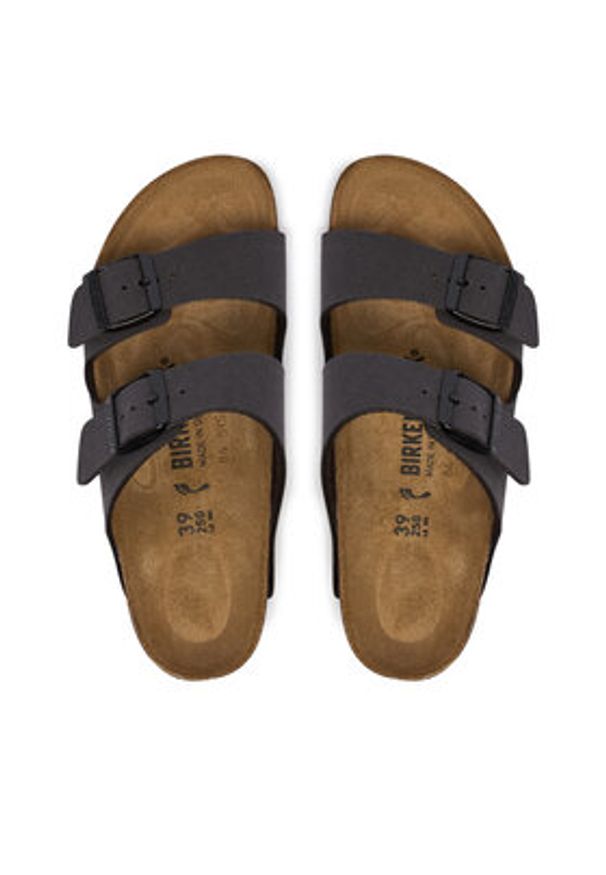 Birkenstock Klapki Arizona 1032023 Szary. Kolor: szary. Materiał: skóra