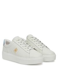 TOMMY HILFIGER - Tommy Hilfiger Sneakersy Platform Court Sneaker FW0FW08464 Biały. Kolor: biały. Materiał: skóra. Obcas: na platformie #6