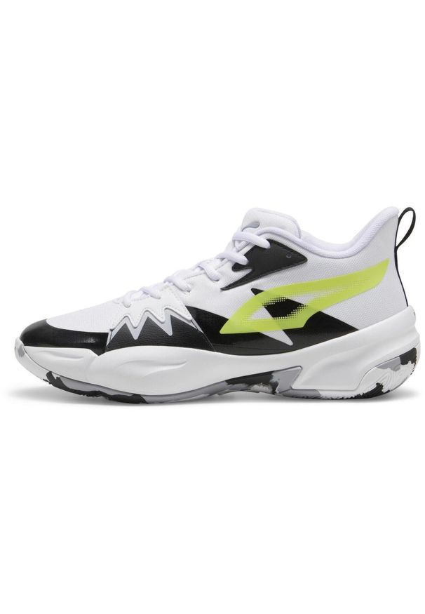 Buty Puma Genetics Puma White Electric Lime. Kolor: biały. Materiał: materiał. Sport: turystyka piesza