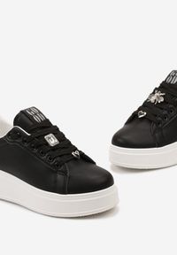 Born2be - Czarne Sneakersy Zephima. Kolor: czarny. Szerokość cholewki: normalna. Wzór: gładki