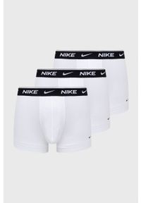 Nike bokserki (3-pack) męskie kolor biały. Kolor: biały. Materiał: skóra, tkanina, włókno