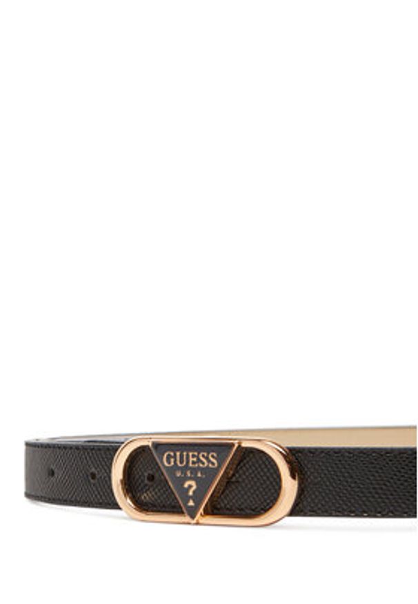 Guess Pasek Damski BW9270 P5320 Czarny. Kolor: czarny. Materiał: skóra