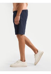 Petrol Industries Szorty materiałowe M-1050-SHO538 Granatowy Slim Fit. Kolor: niebieski. Materiał: len, bawełna #6
