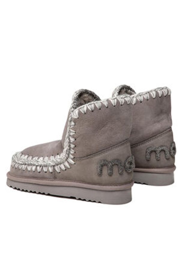 Mou Śniegowce Eskimo 18 Glitter Logo Szary. Kolor: szary. Materiał: skóra