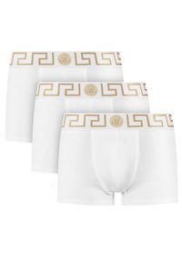VERSACE - Versace Komplet 3 par bokserek AU10326 Biały. Kolor: biały. Materiał: bawełna