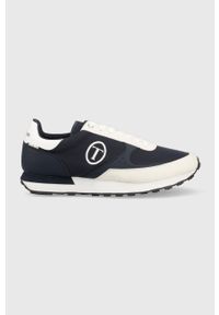 Trussardi Jeans - Trussardi sneakersy Palace kolor granatowy 77A00512 9Y099998. Nosek buta: okrągły. Kolor: niebieski #1