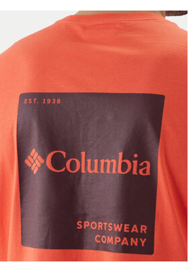 columbia - Columbia T-Shirt CSC™ Logo Back Tee 2155011 Pomarańczowy Regular Fit. Kolor: pomarańczowy. Materiał: bawełna