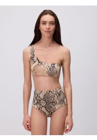 Reserved - Dół od bikini - ciemnobrązowy. Stan: podwyższony. Kolor: brązowy. Materiał: materiał
