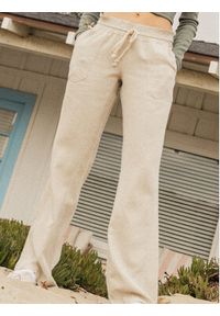Roxy Spodnie materiałowe Oceanside ARJNP03006 Beżowy Easy Fit. Kolor: beżowy. Materiał: len #5
