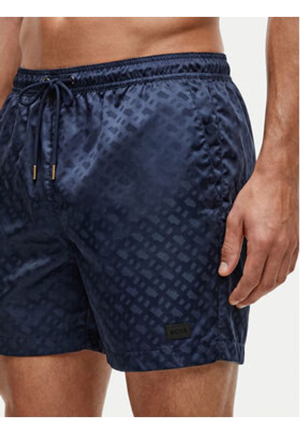BOSS Szorty kąpielowe Jacques 50561181 Granatowy Regular Fit. Kolor: niebieski. Materiał: syntetyk