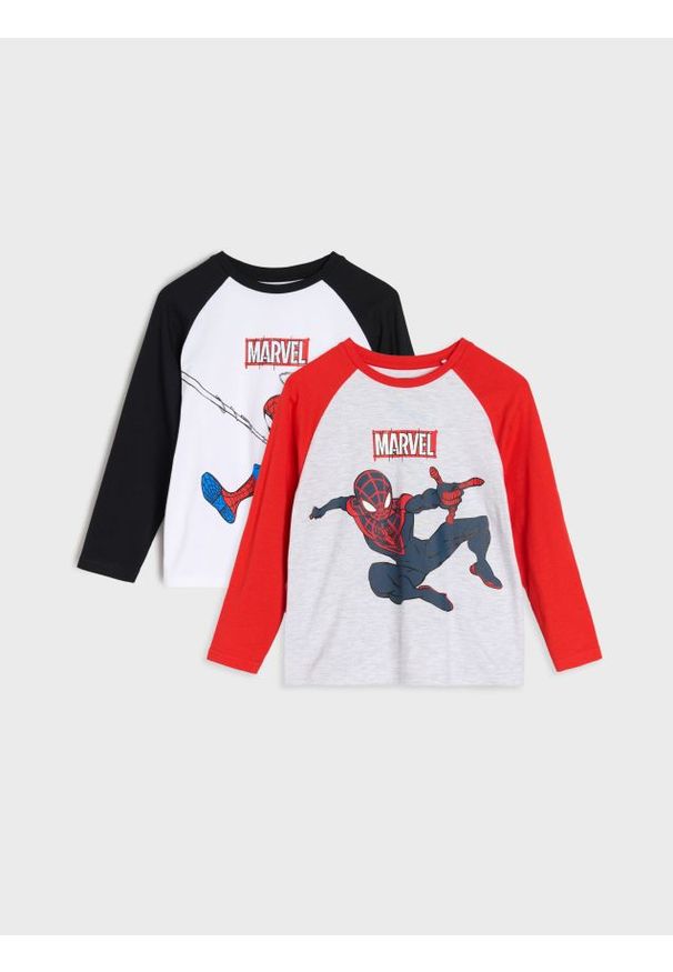 Sinsay - Koszulki z długimi rękawami 2 pack Spider-Man - wielobarwny. Długość rękawa: długi rękaw. Długość: długie