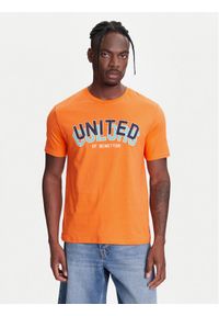 United Colors of Benetton - United Colors Of Benetton T-Shirt 3I1XU1096 Pomarańczowy Regular Fit. Kolor: pomarańczowy. Materiał: bawełna
