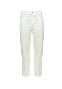 Pinko - PINKO - Białe jeansy Felicity Mom Fit Bootcut. Stan: podwyższony. Kolor: biały. Wzór: aplikacja #3