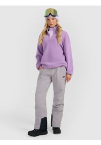 4f - 4F Polar ze stójką oversize damski - fioletowy XL. Typ kołnierza: kołnierzyk stójkowy. Kolor: fioletowy. Materiał: polar #2