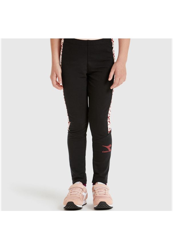 Diadora - Legginsy dziewczęce DIADORA JG.LEGGINGS TWINKLE. Kolor: czarny