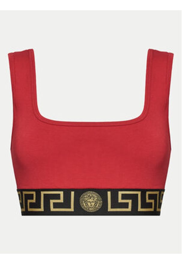 VERSACE - Versace Biustonosz top 1013323 1A10011 Czerwony. Kolor: czerwony. Materiał: bawełna