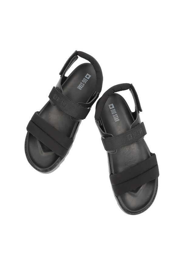 Big-Star - Czarne Sandały Big Star Sportowe Obuwie Damskie. Okazja: na co dzień. Zapięcie: pasek. Kolor: czarny. Sezon: lato. Styl: sportowy