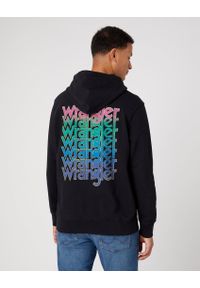 Wrangler - WRANGLER GRAPHIC HOODIE MĘSKA BLUZA LOGO NADRUK W674I4100 112331943. Wzór: nadruk