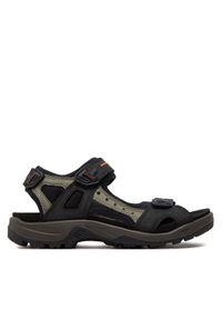 ecco - ECCO Sandały Yucatan Sandal Sanda 6956450034. Kolor: czarny. Materiał: skóra, nubuk