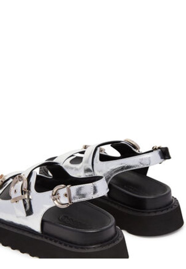 Pinko - PINKO Sandały Kate 03 SD0293 P049 Srebrny. Kolor: srebrny. Materiał: skóra