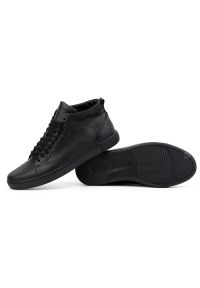 Polbut Buty skórzane męskie sneakersy 2108 czarne lico. Okazja: na spacer, na co dzień. Wysokość cholewki: za kostkę. Kolor: czarny. Materiał: skóra. Styl: casual, elegancki #4