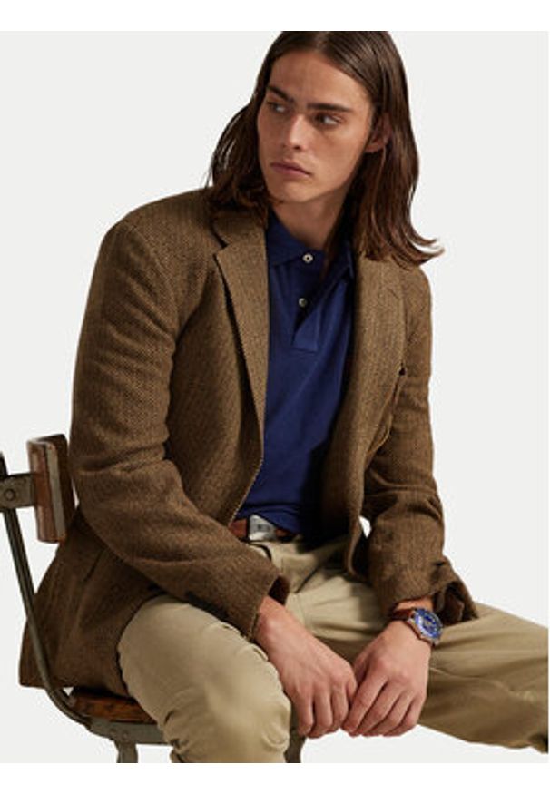 Polo Ralph Lauren Polo Core Replen 710782592 Granatowy Custom Slim Fit. Typ kołnierza: polo. Kolor: niebieski. Materiał: bawełna