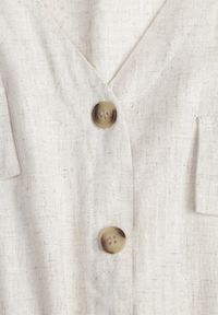 Born2be - Beżowa Bawełniana Sukienka Midi z Gumką w Pasie i Paskiem z Klamerką Daylia. Kolor: beżowy. Materiał: bawełna. Sezon: wiosna, lato. Długość: midi #6