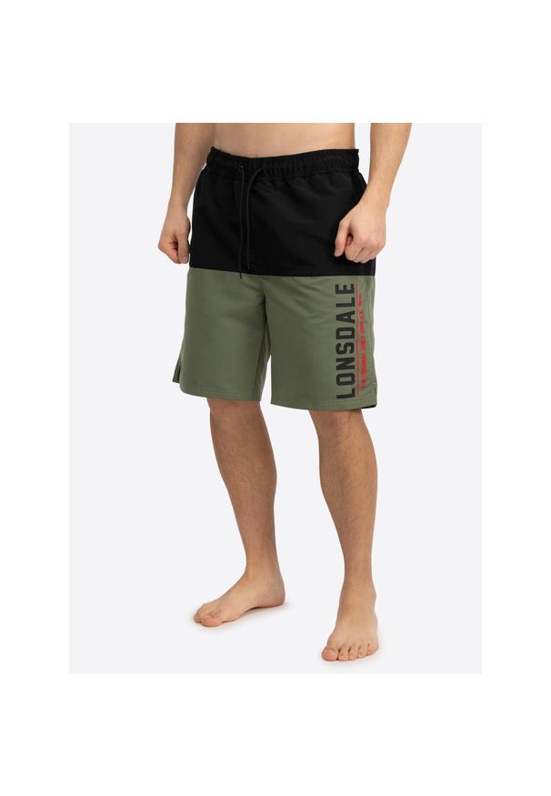Szorty kąpielowe Lonsdale Regular Fit Hayling. Kolor: czarny, wielokolorowy, zielony